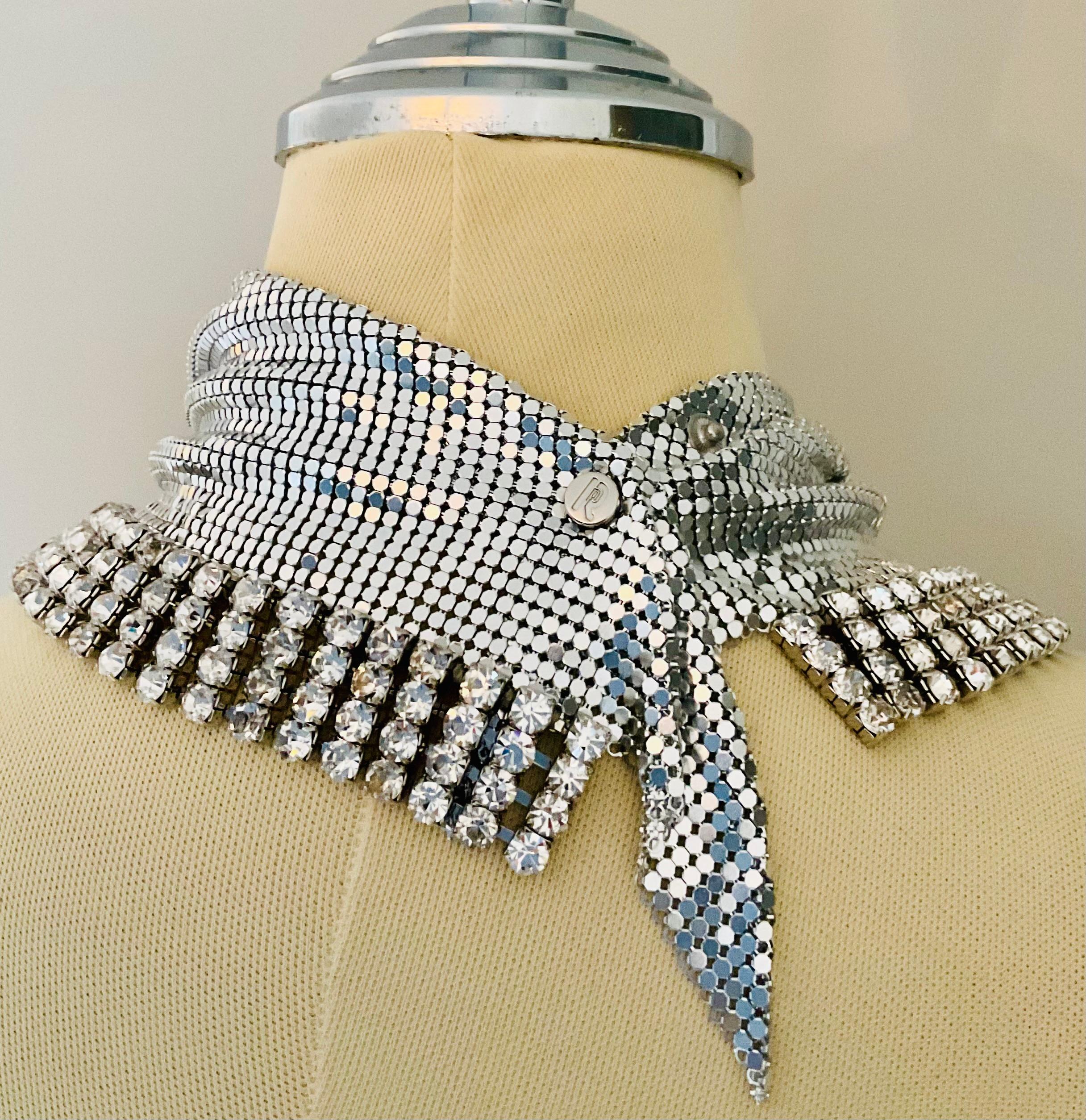 Paco Rabanne Bufanda Triángulo Malla Metálica Pedrería Coleccionistas en venta 1