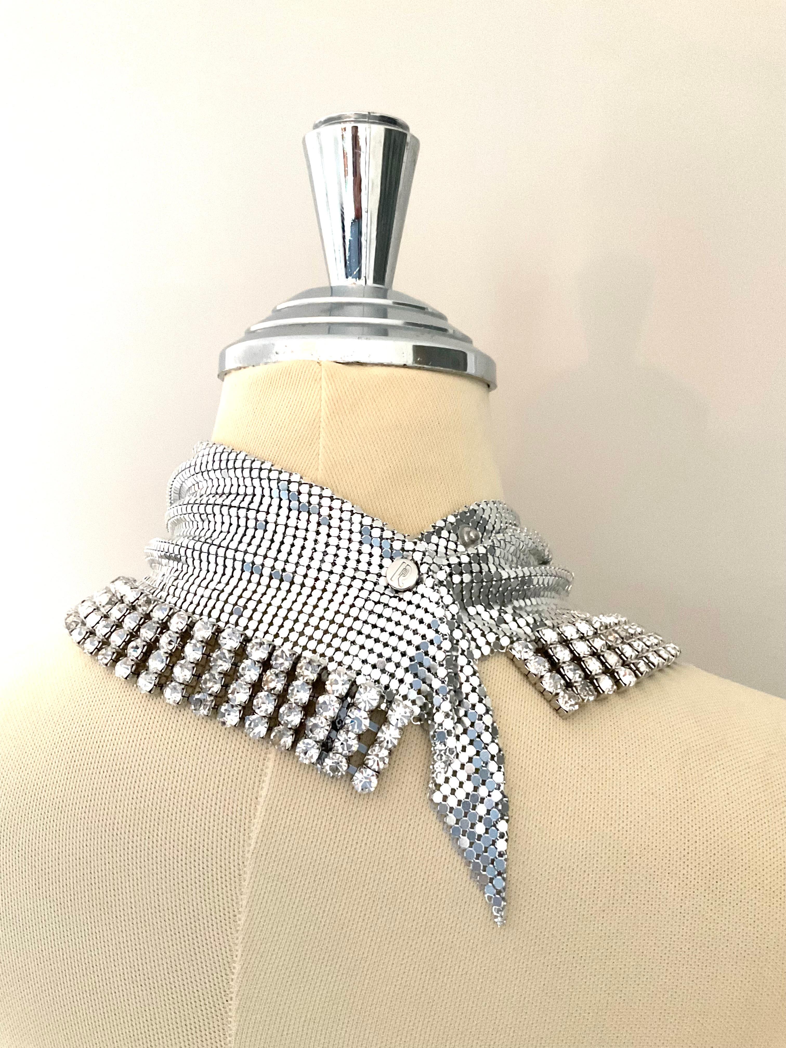 Paco Rabanne Bufanda Triángulo Malla Metálica Pedrería Coleccionistas en venta 1