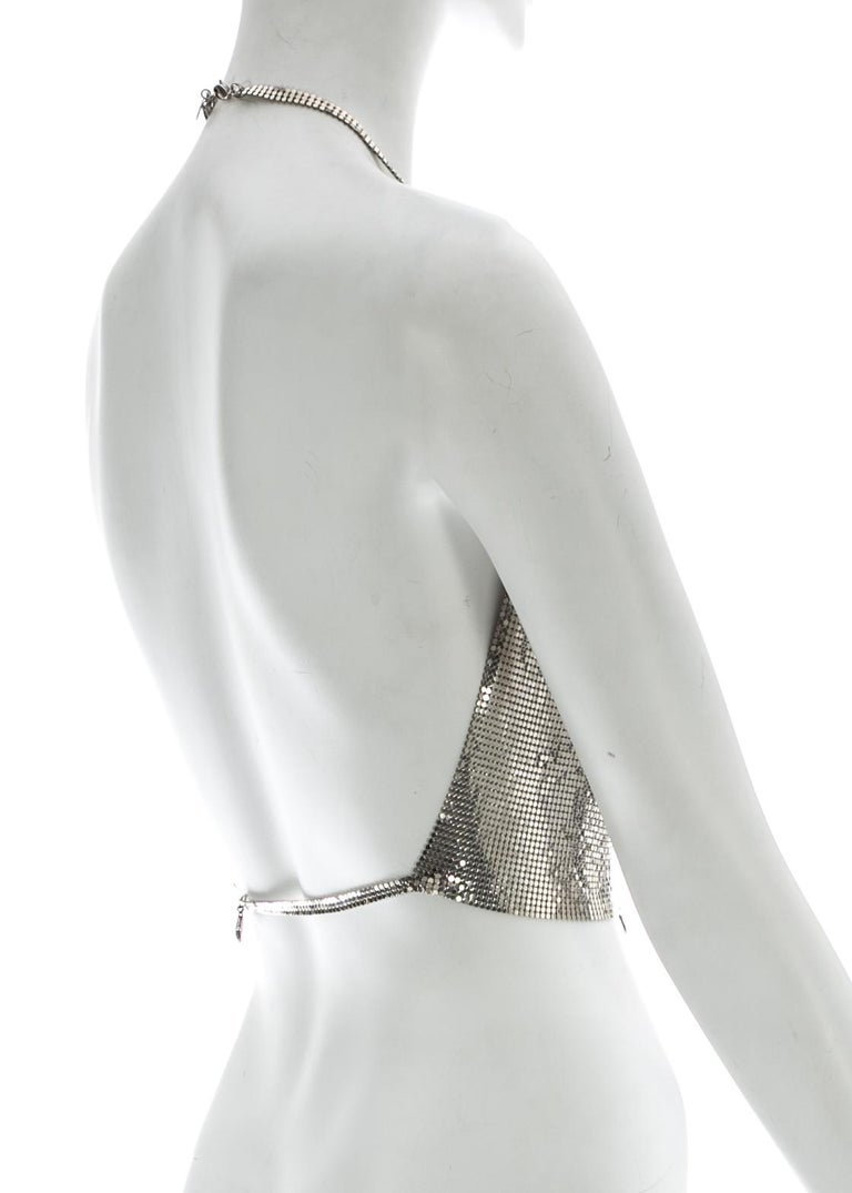 Paco Rabanne metal mesh vest with cutout, A/W 2000 at 1stDibs