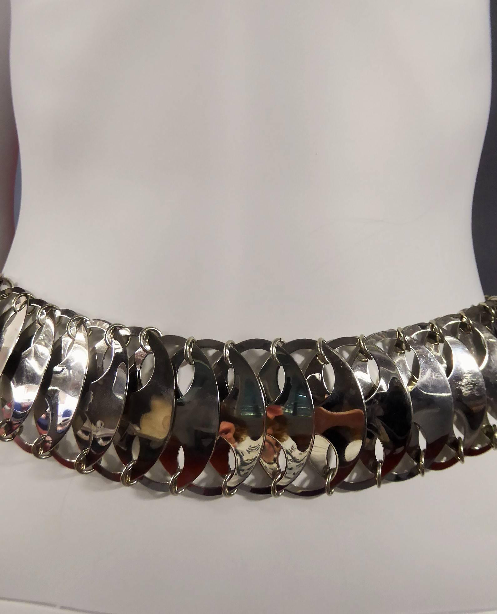 An Early Paco Rabanne Couture Metallic Belt Circa 1970/1980 For Sale 1