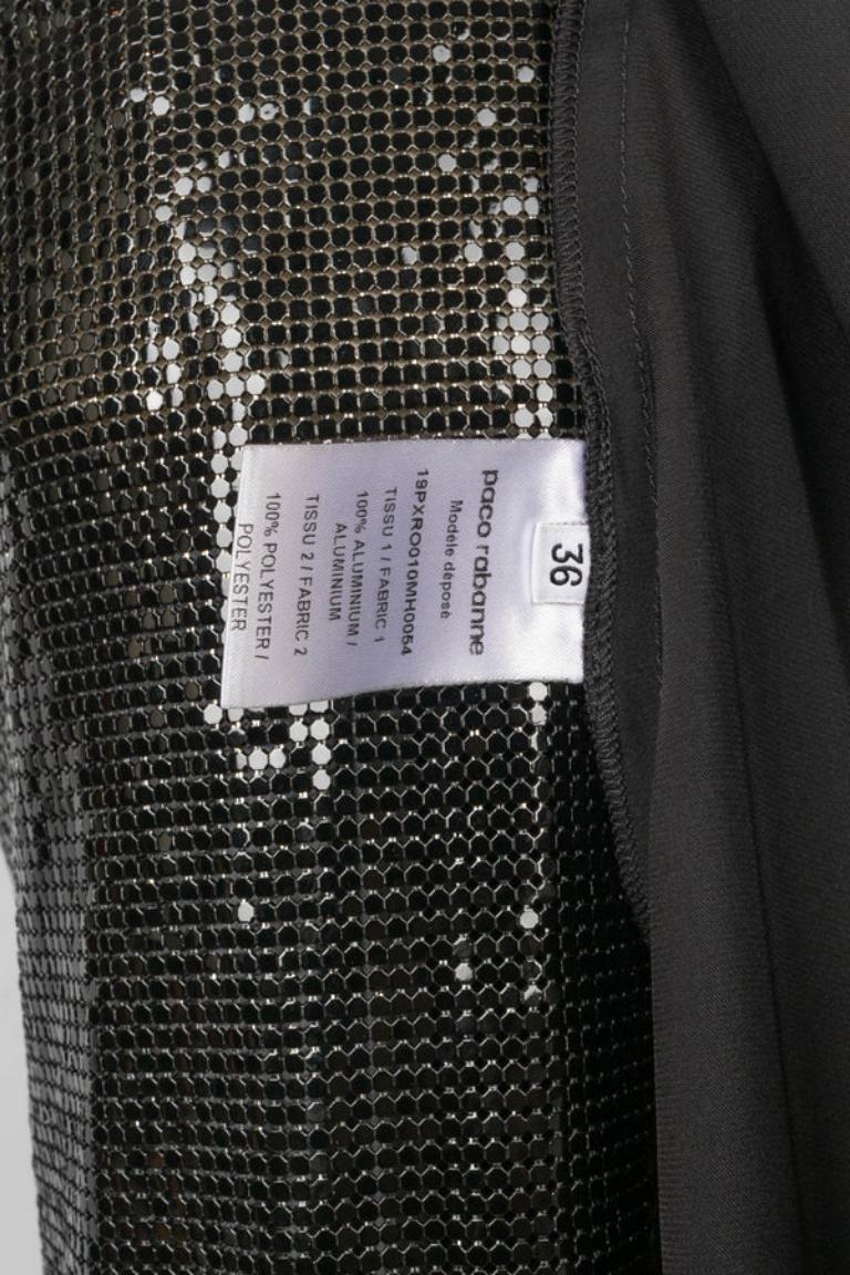 Paco Rabanne Metallic Openback Dress, 2019 7
