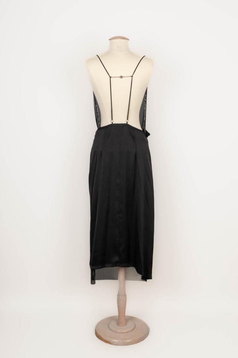 Black Paco Rabanne Metallic Openback Dress, 2019