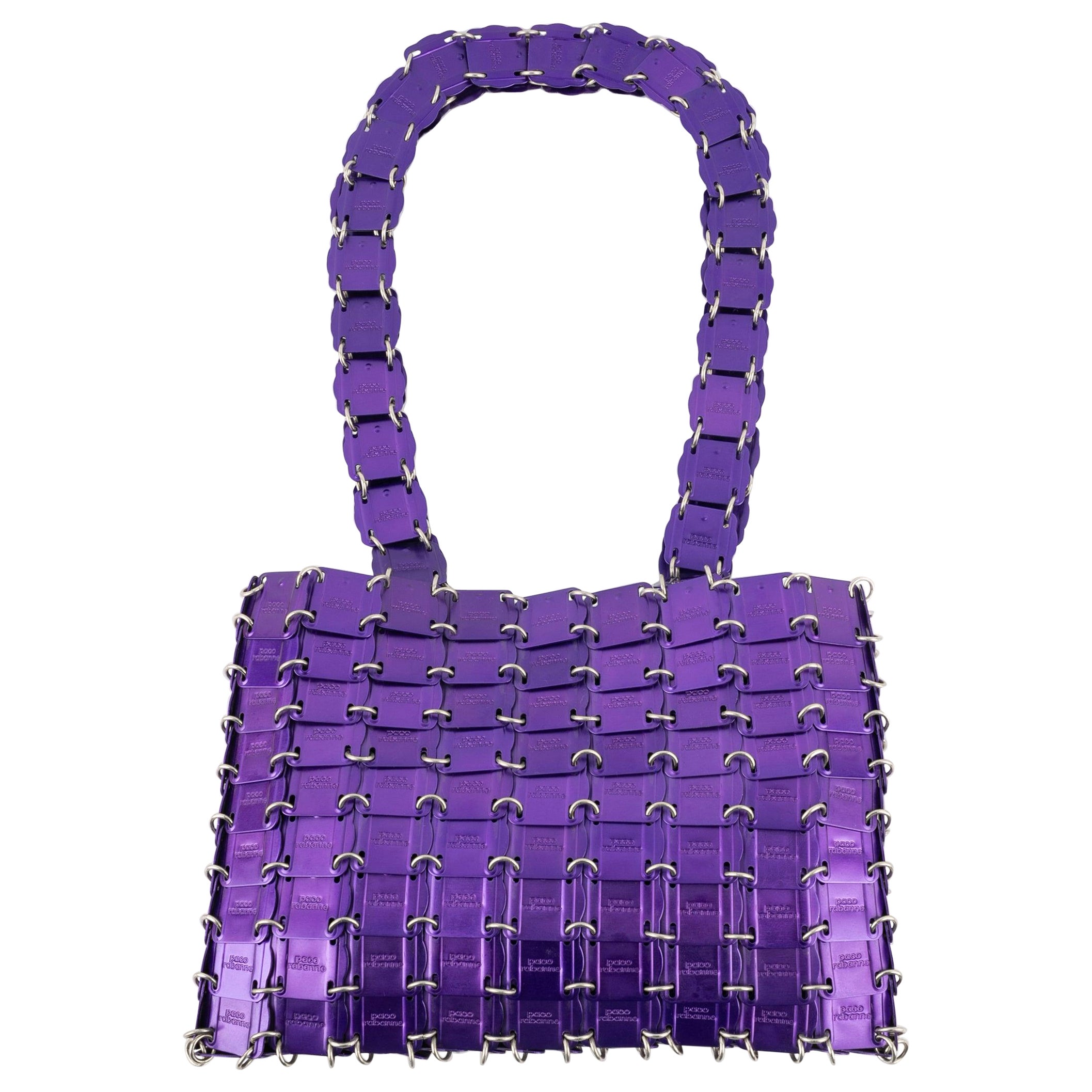 Paco Rabanne  Metallic Purple Brass Pastilles Bag, 1969