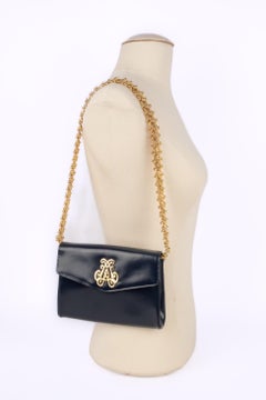 Paco Rabanne Navy-Blue Calfskin Handbag