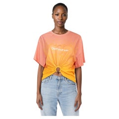 Paco Rabanne Ombré Pink & Orange Cropped Top Size XL