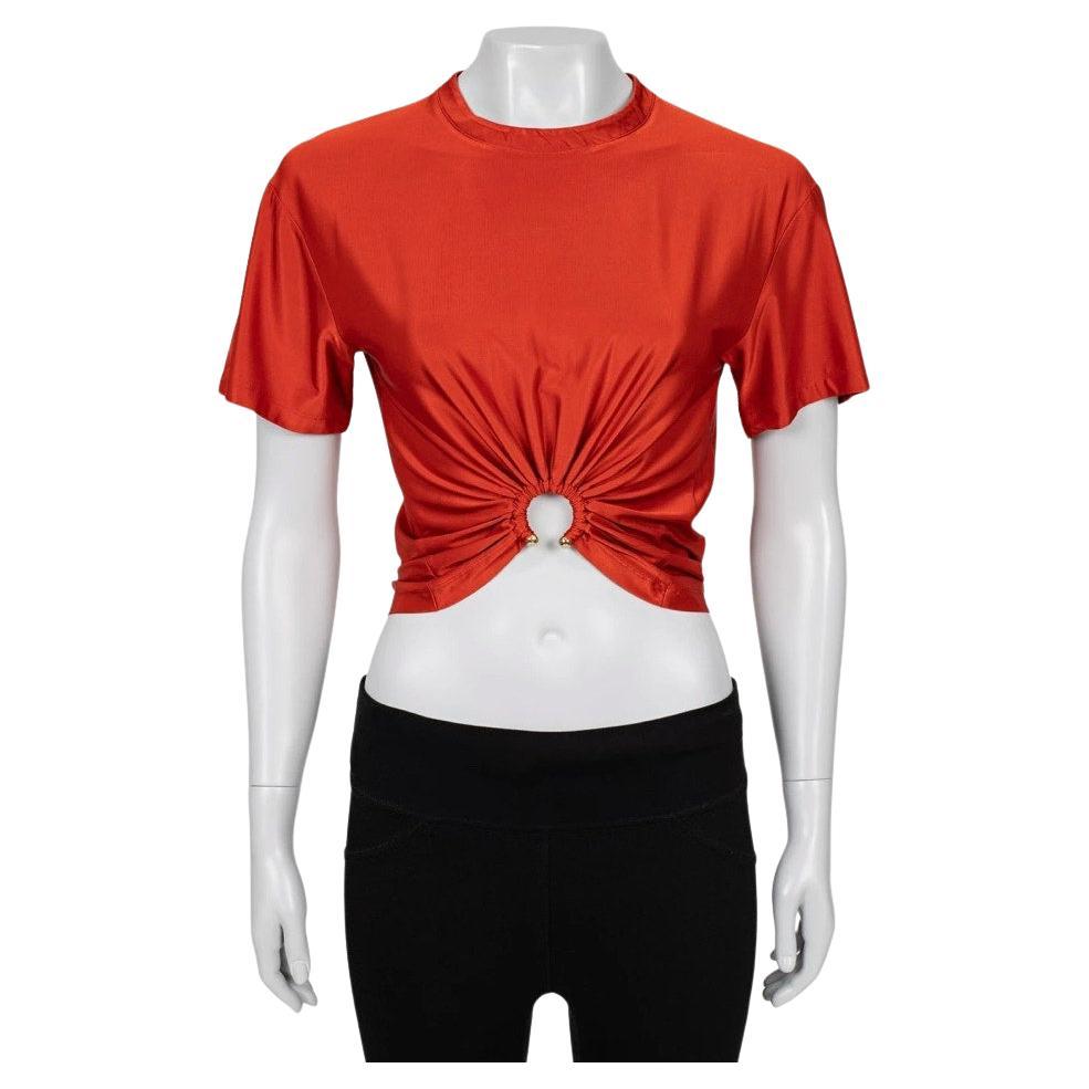 Top Paco Rabanne Naranja Viscosa - Talla XS