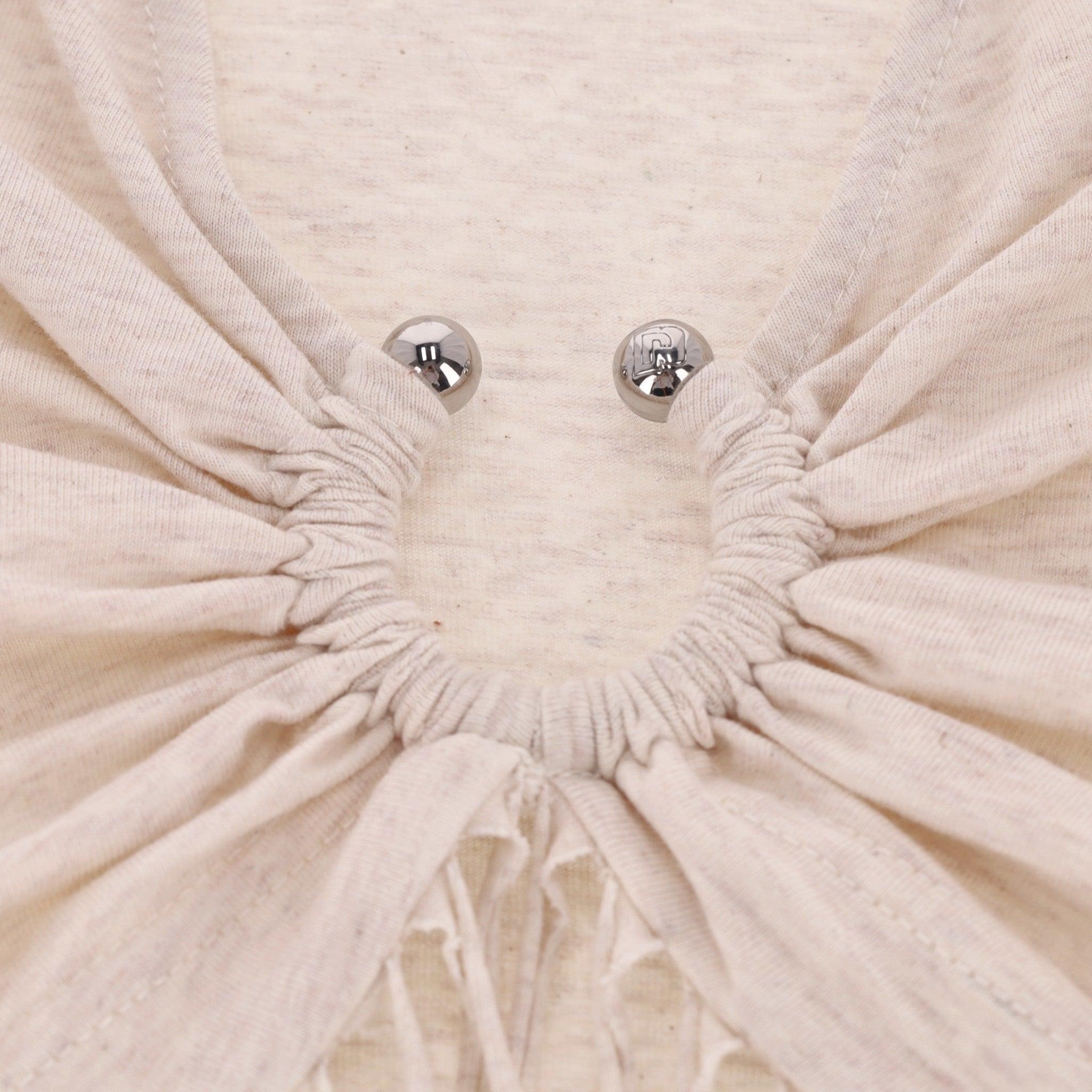 Paco Rabanne Organic Cotton Cropped Tassel Top Pour femmes en vente