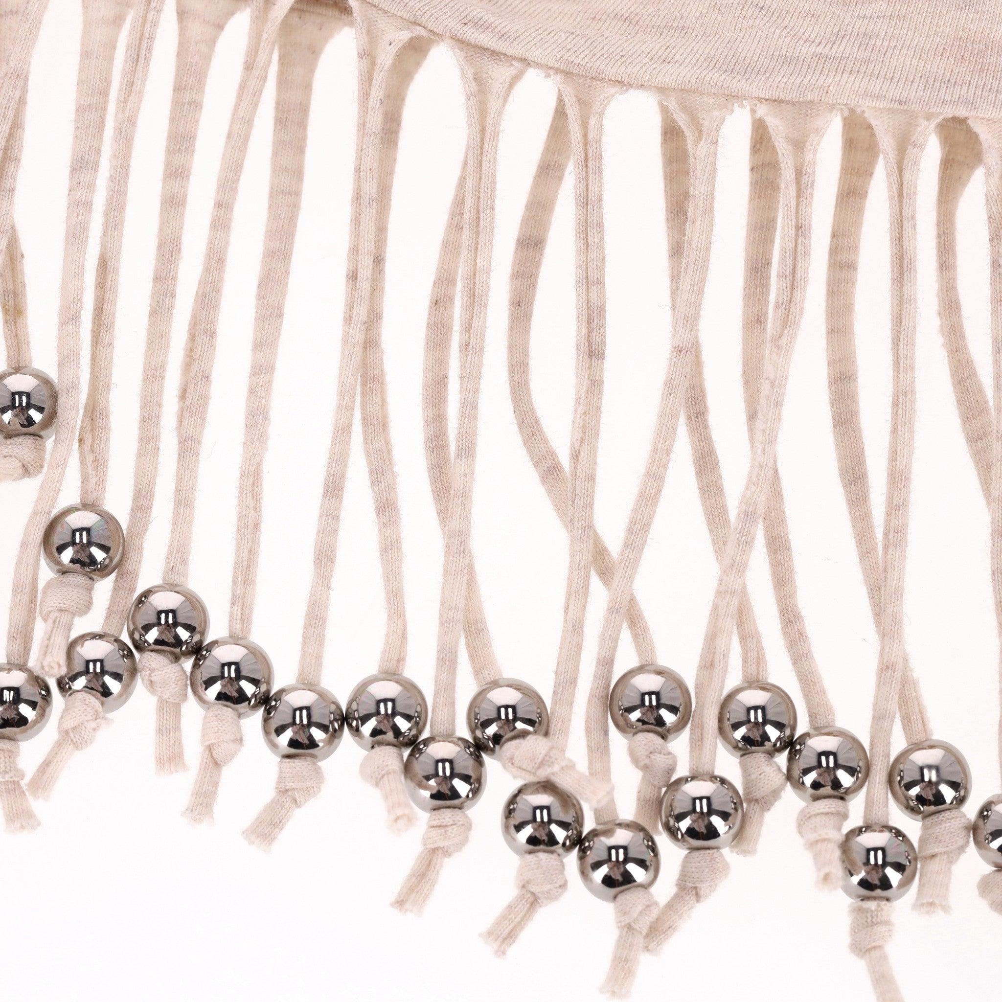Paco Rabanne Organic Cotton Cropped Tassel Top en vente 1