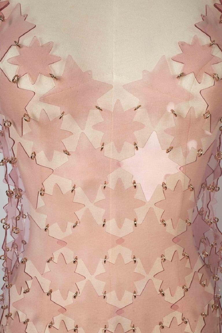 Vestido Paco Rabanne Rosa Transparente PVC Rabanne en venta 1