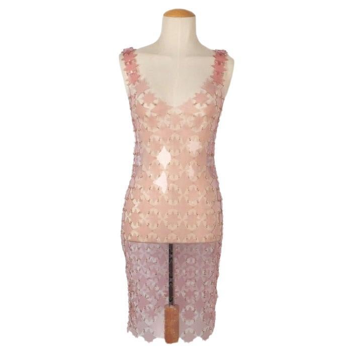Vestido Paco Rabanne Rosa Transparente PVC Rabanne en venta