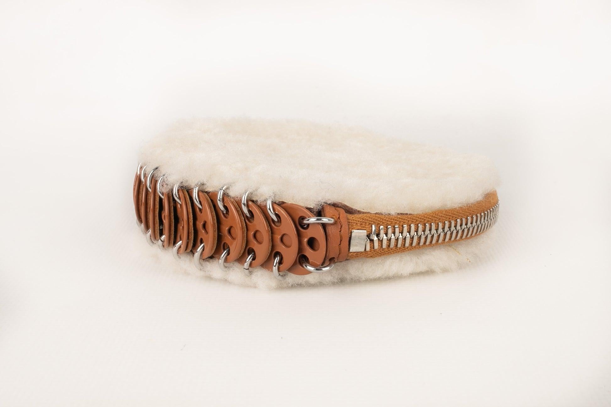 Women's Paco Rabanne Purse with Sheepskin Fur For Sale