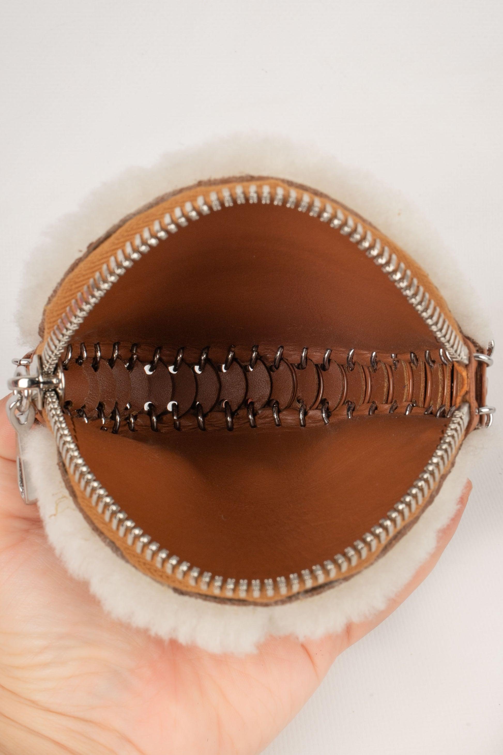 Paco Rabanne Purse with Sheepskin Fur For Sale 1