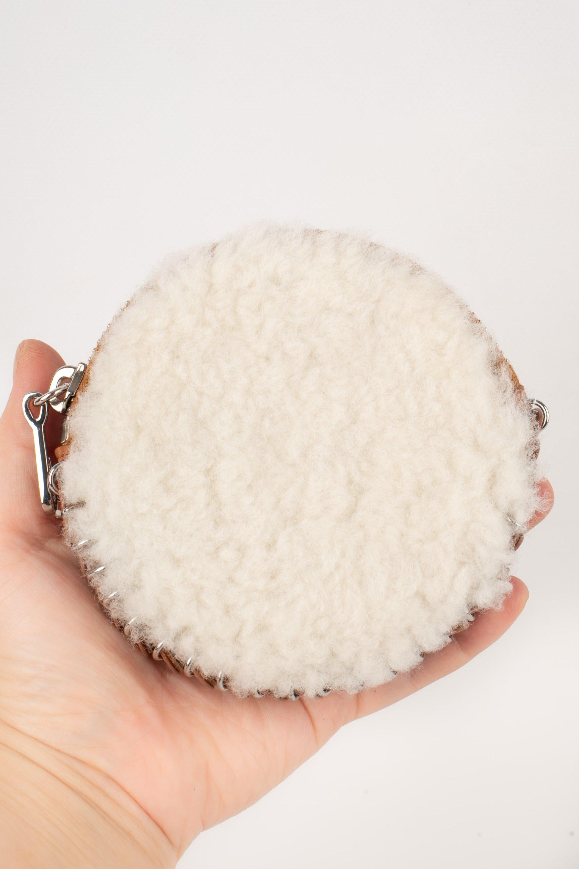 Paco Rabanne Purse with Sheepskin Fur For Sale 3