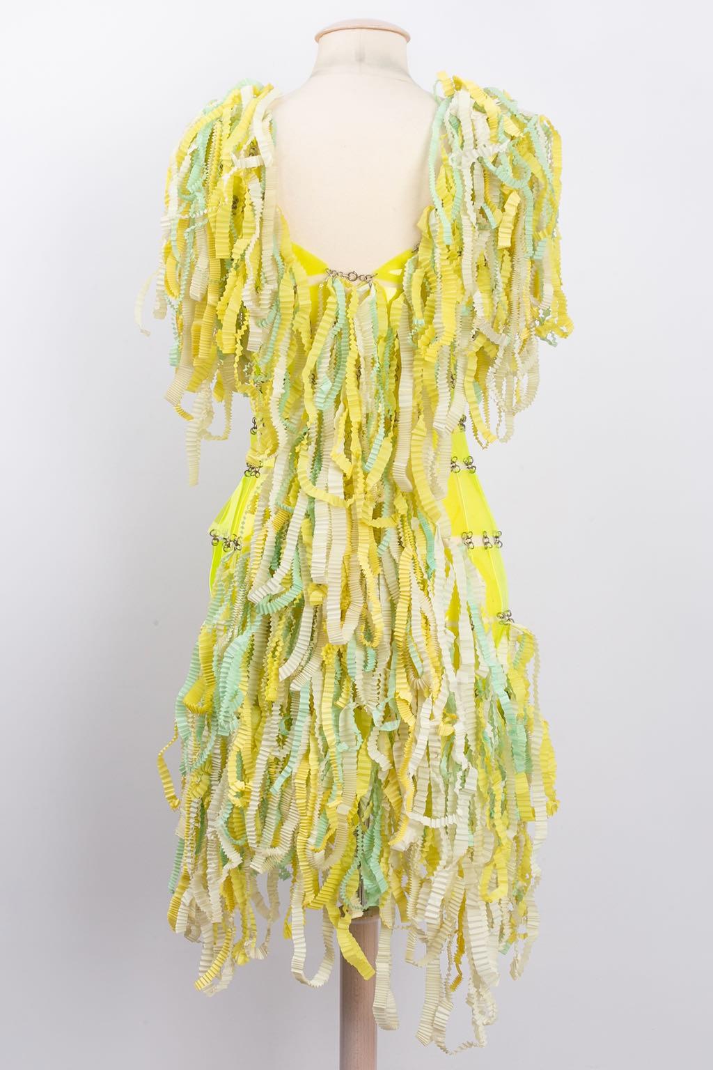 Paco Rabanne Rare Rhodoïd One-off Dress, Circa 1960/70s In Good Condition For Sale In SAINT-OUEN-SUR-SEINE, FR