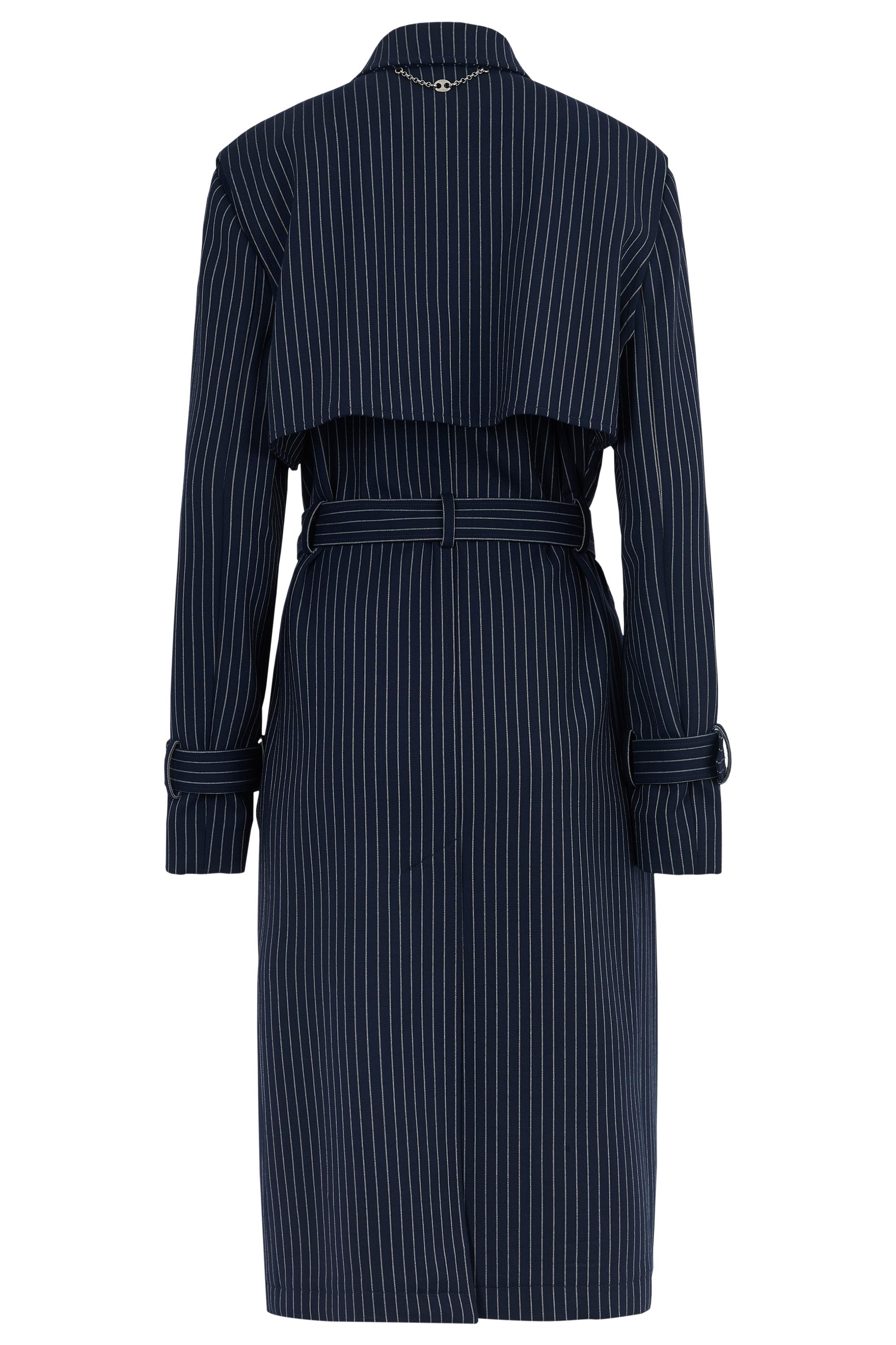 Gabardina de lana azul marino a rayas Paco Rabanne Resort 2019 en Excelente estado para la venta en London, GB