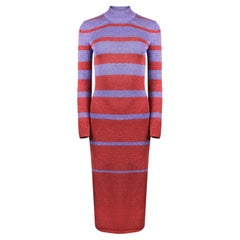 Paco Rabanne  Resort '23 Metallic Striped Knit Dress