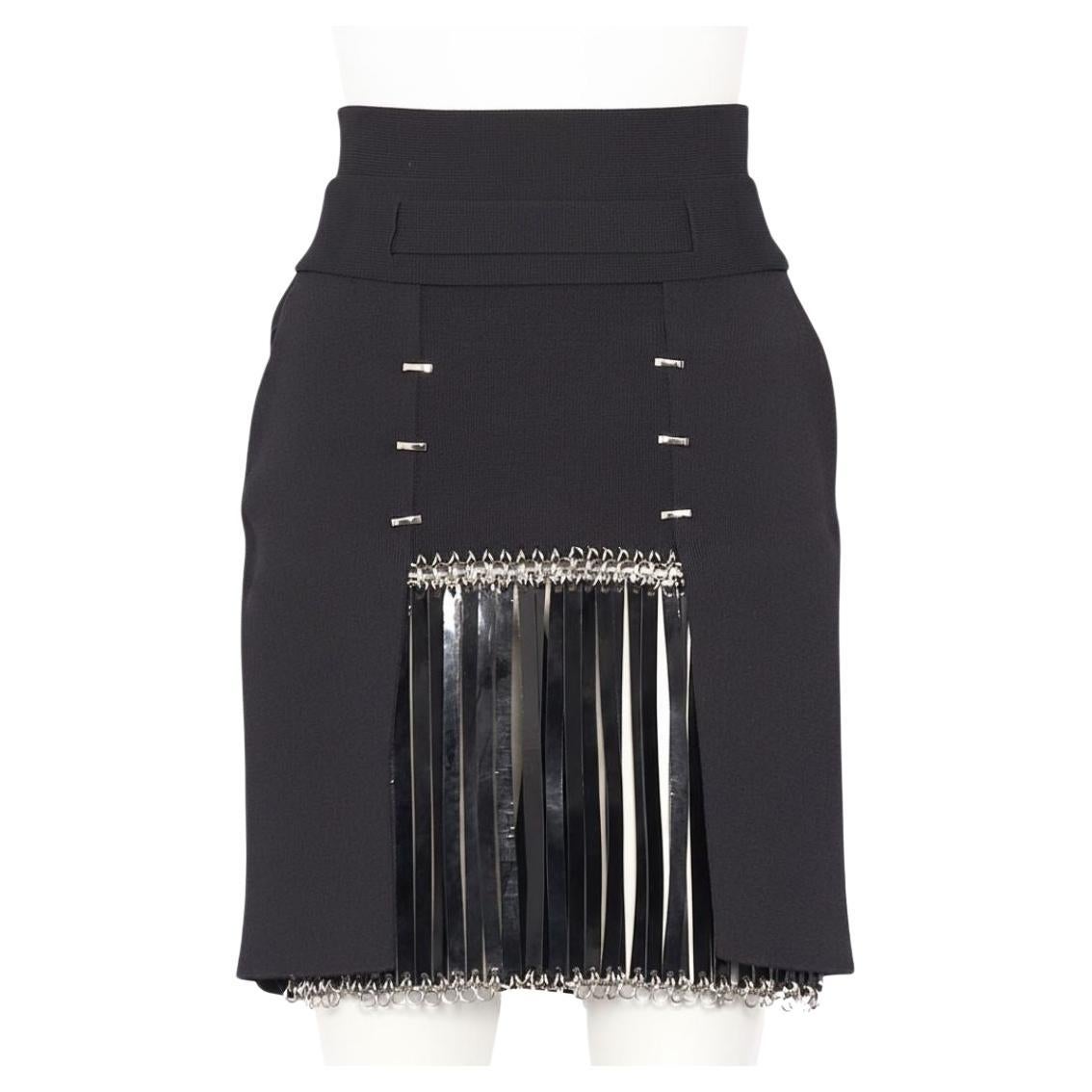 Paco Rabanne Runway Lederfransenrock - Manish Arora FW 2012 - Look 35 im Angebot