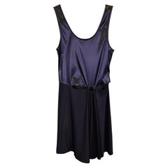 Paco Rabanne Scoop Neck Mini Dress in Black Viscose