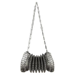 Paco Rabanne Sculptural Chainmail Shoulder Bag — Silver