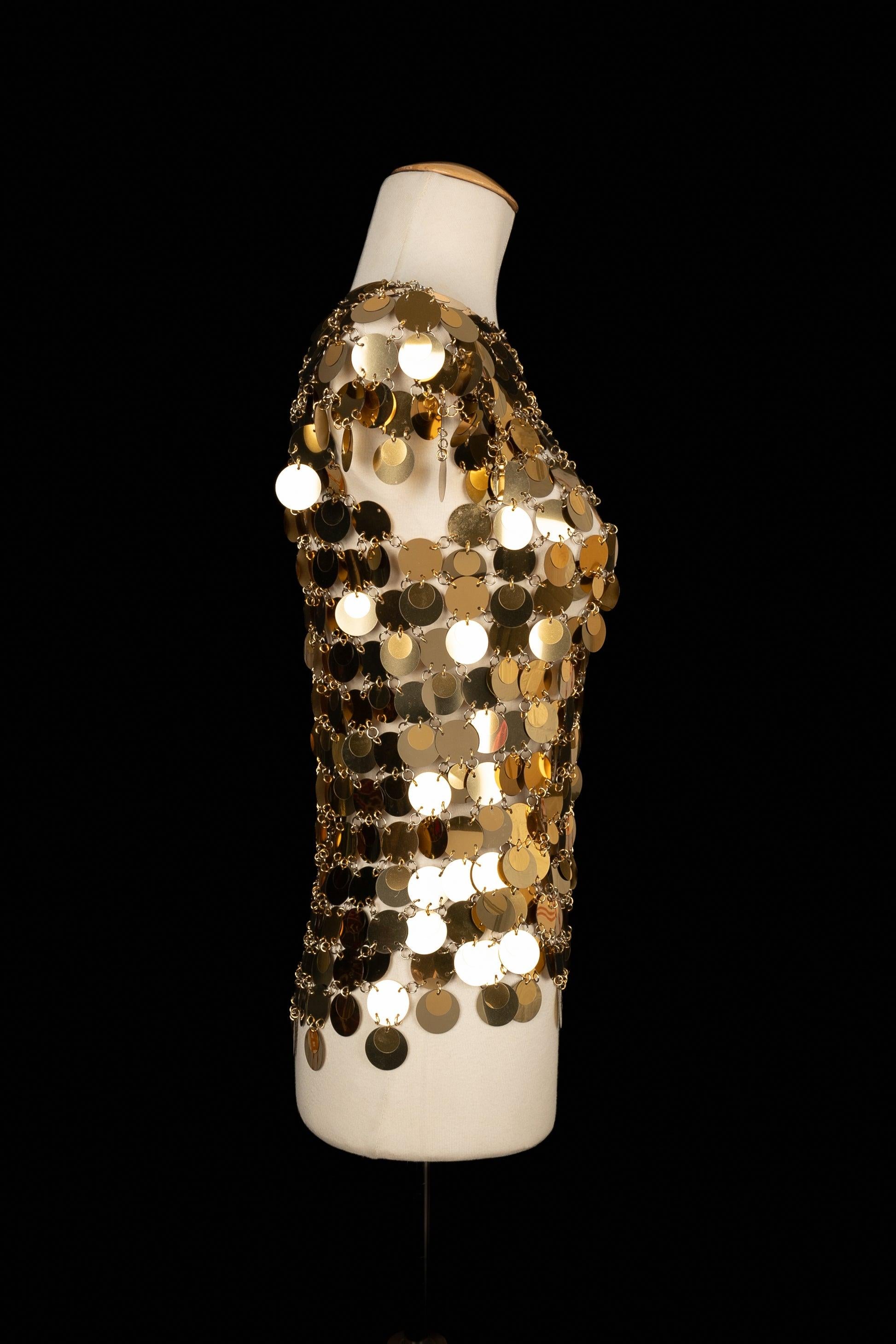 Brown Paco Rabanne Set of Top and Skirt For Sale