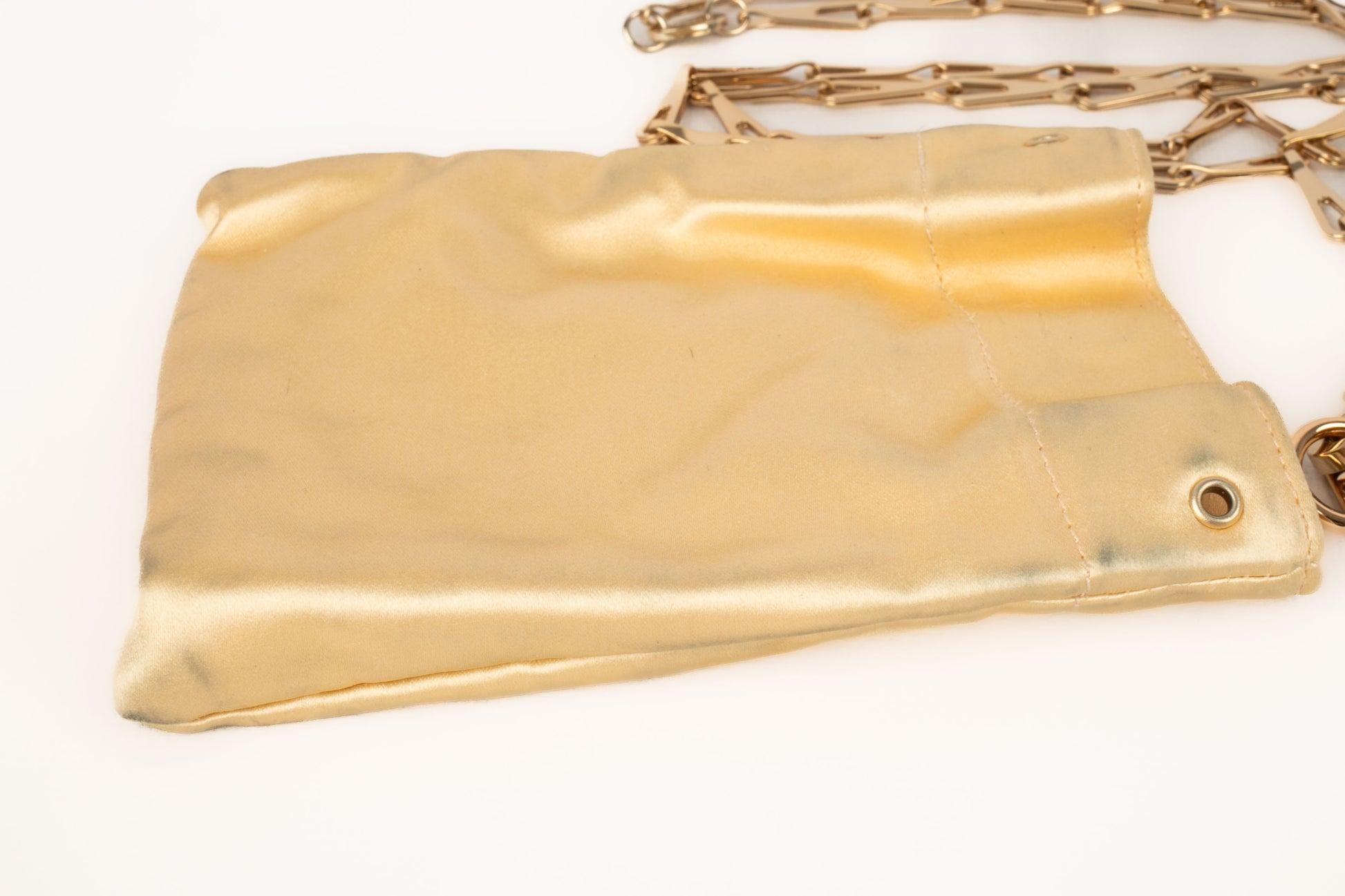 Paco Rabanne Silk and Golden Metal Pastille Bag 2