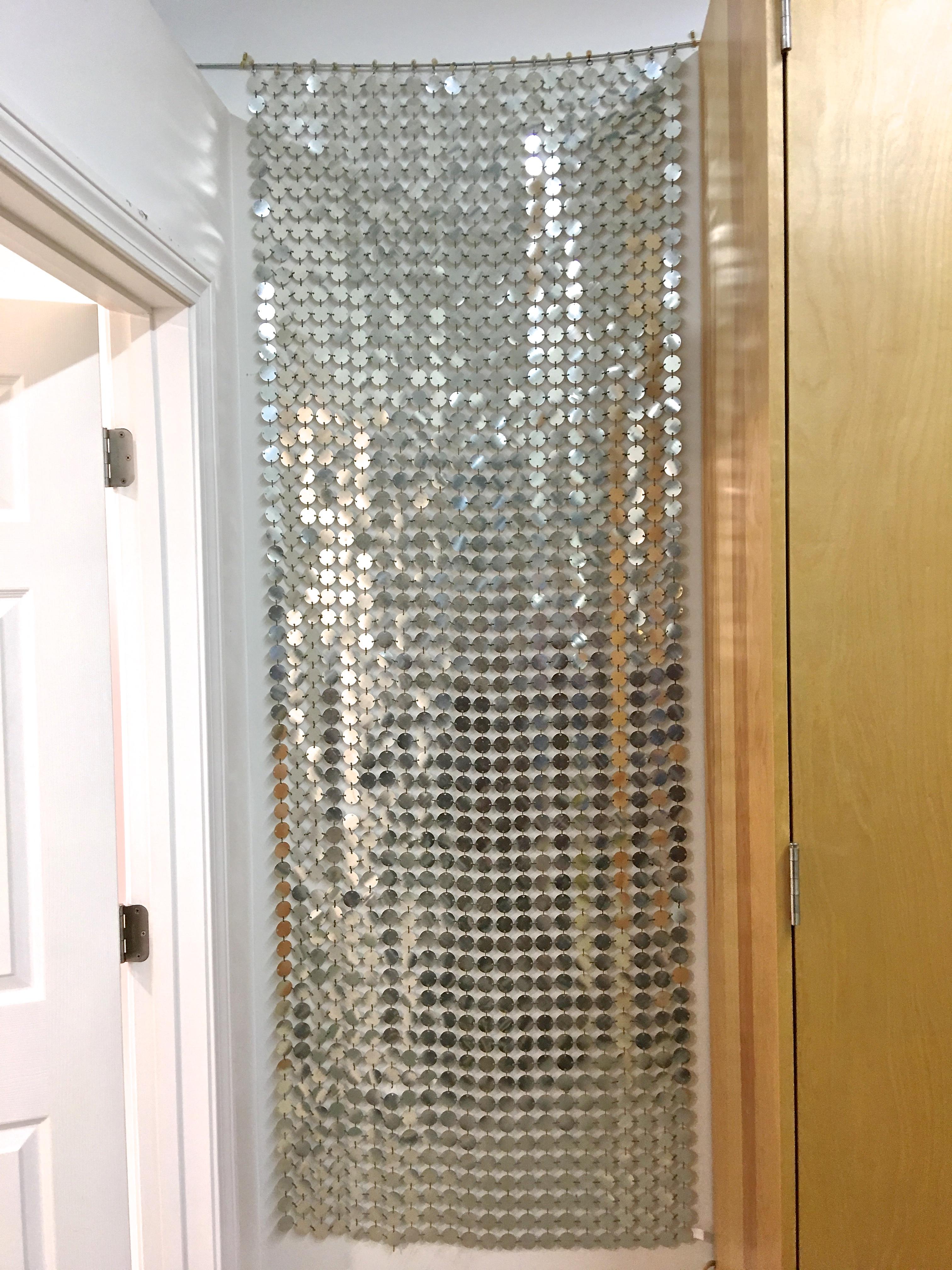Space Age Paco Rabanne Silver Disk Space Curtain