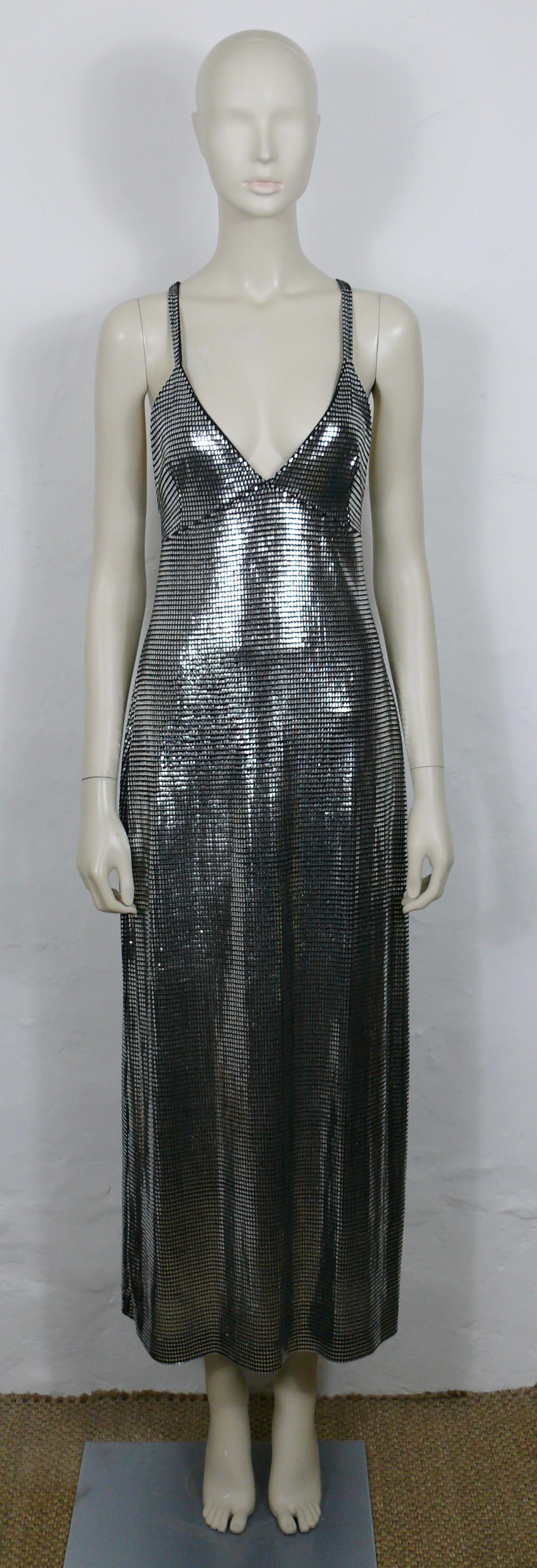 paco rabanne stretch-lace maxi dress