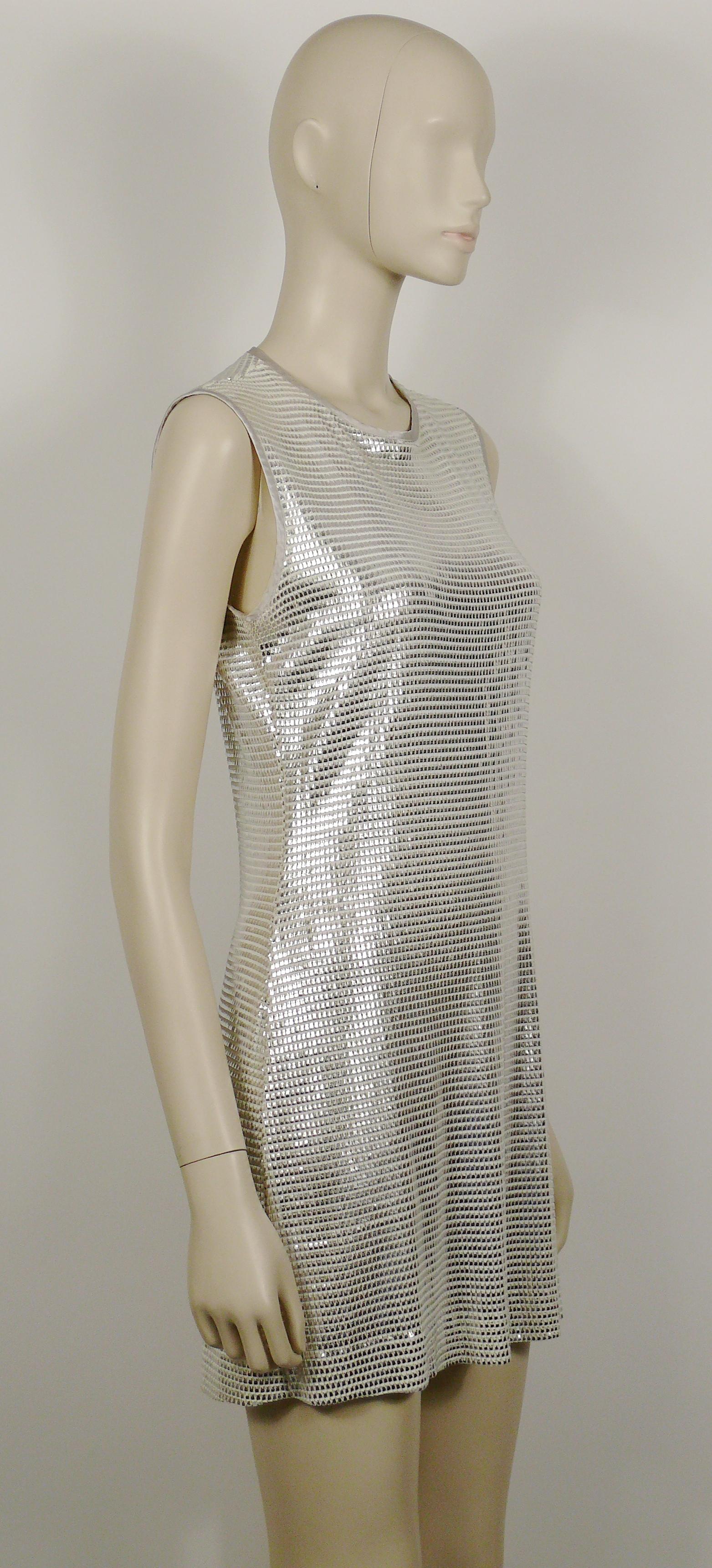 silver foil dress