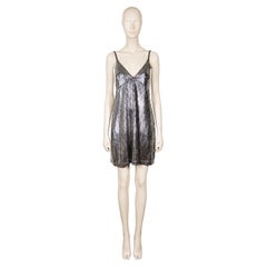 Mini-robe Paco Rabanne à imprimé « Silver Grid »