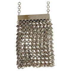 Paco Rabanne Silver Metal Mesh Chainmaille Purse Necklace
