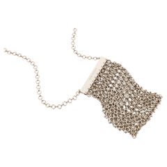 Paco Rabanne Silver Metal Mesh Chainmaille Purse Necklace