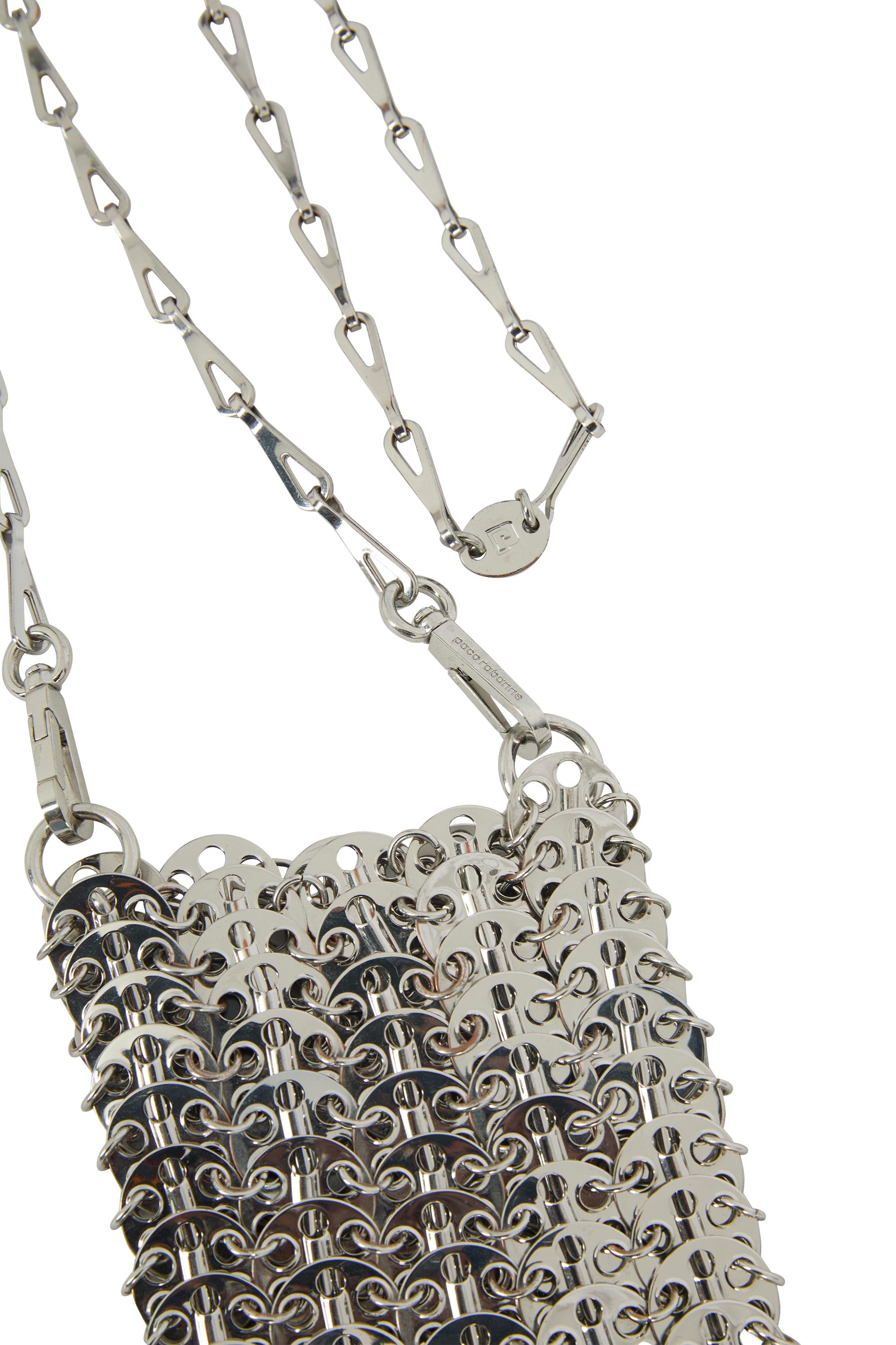 Argent Paco Rabanne Silver Nano Reedition Chainmail Bag en vente