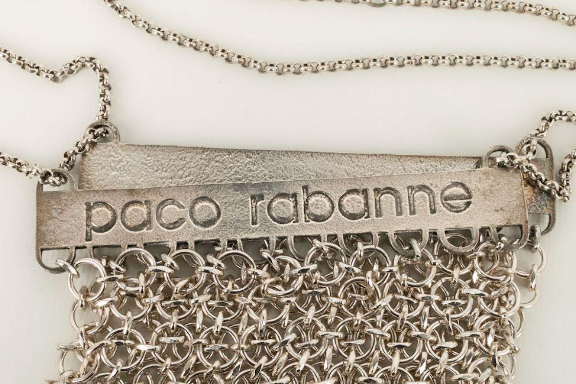 Paco Rabanne versilberte Metalltasche Damen im Angebot