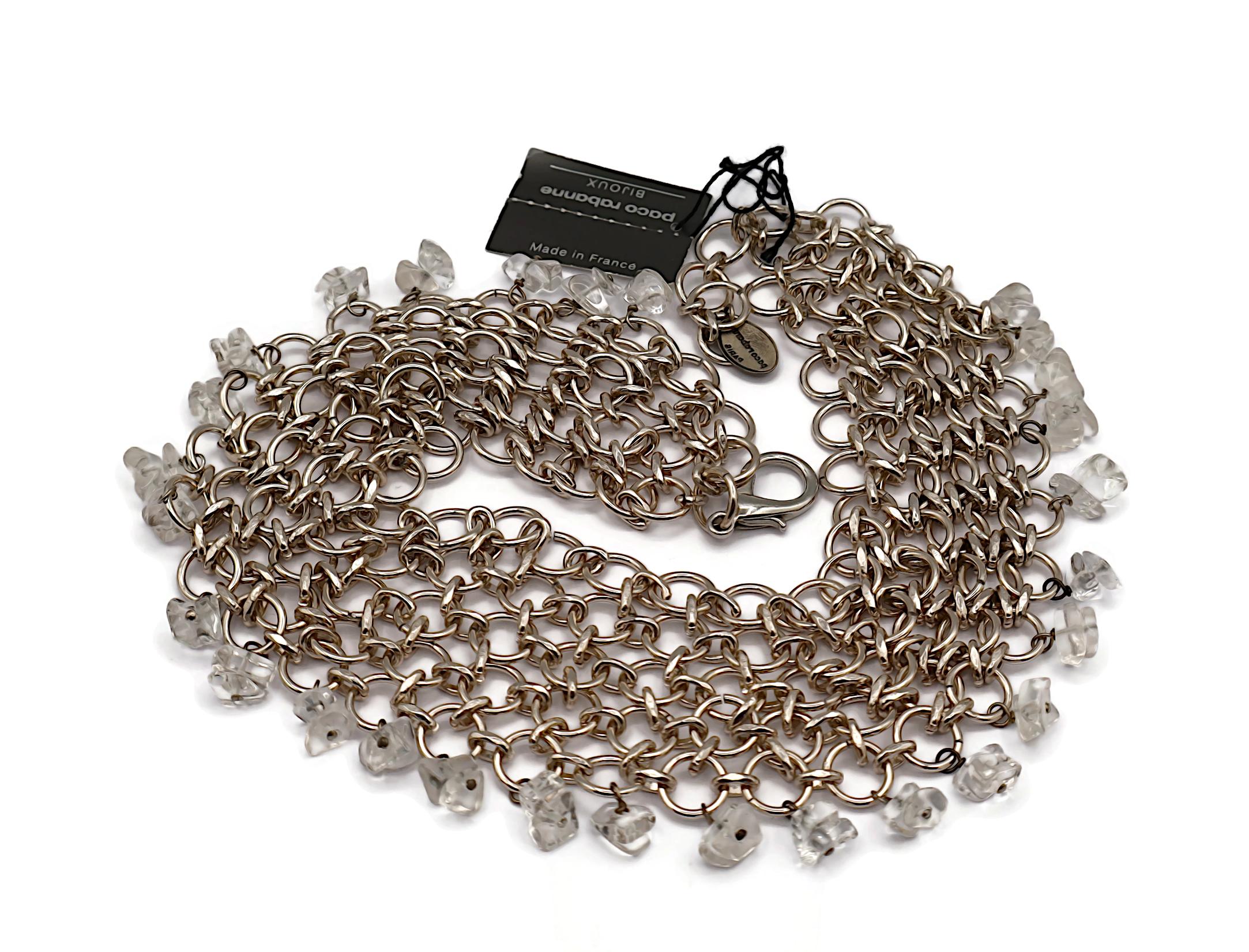PACO RABANNE Collana in maglia d'argento in vendita 8