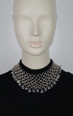 PACO RABANNE Silver Tone Chainmail Necklace