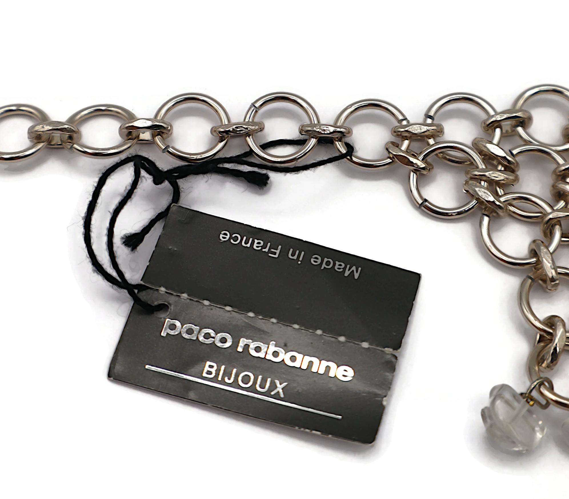 PACO RABANNE Collana in maglia d'argento in vendita 1