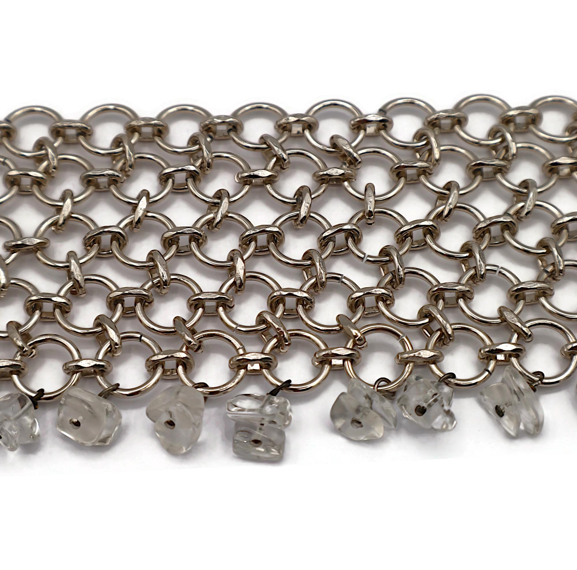 PACO RABANNE Collana in maglia d'argento in vendita 3