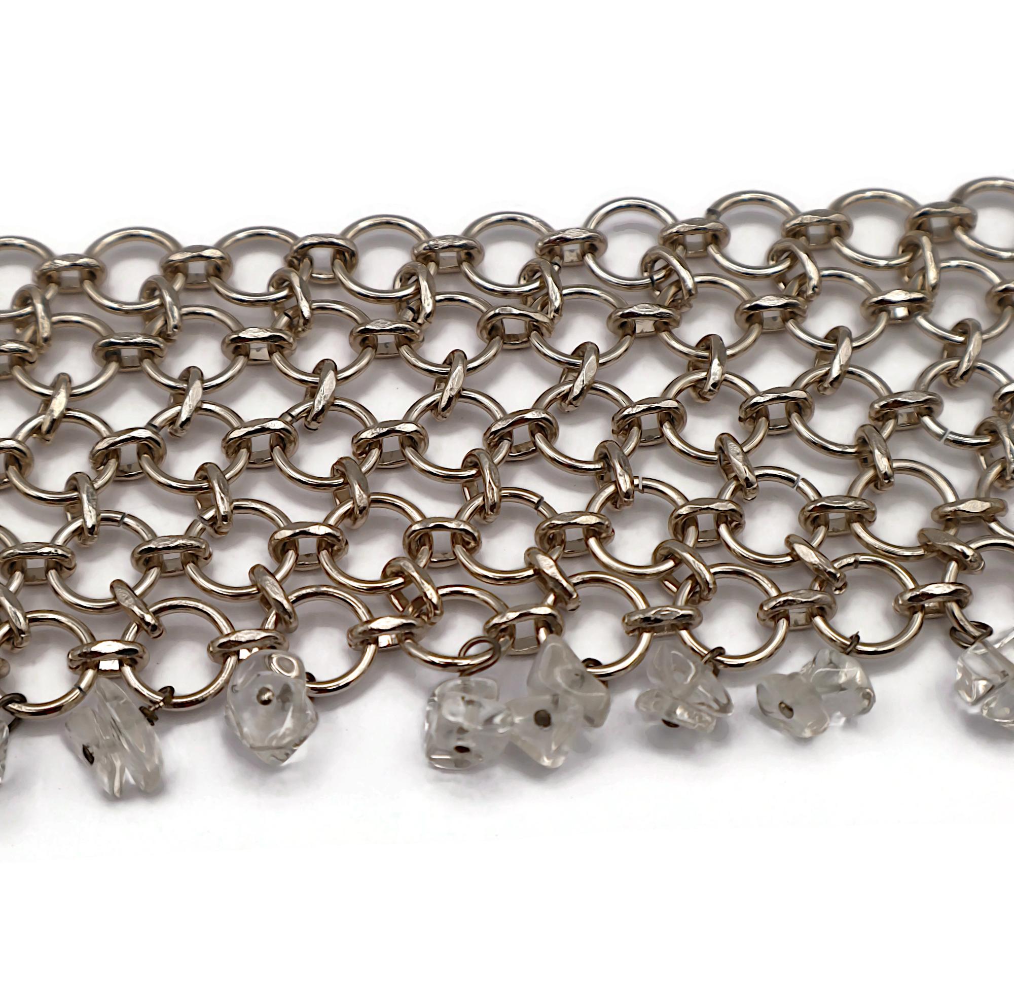 PACO RABANNE Collana in maglia d'argento in vendita 4