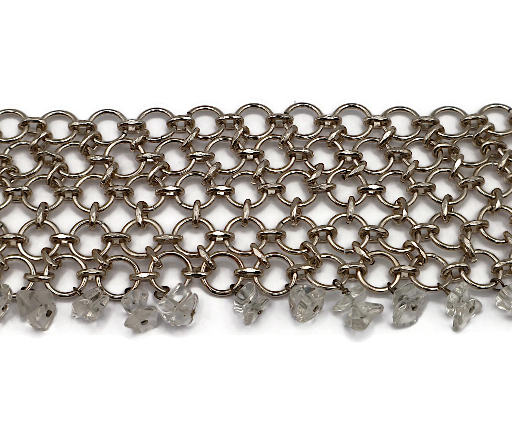 PACO RABANNE Collana in maglia d'argento in vendita 5