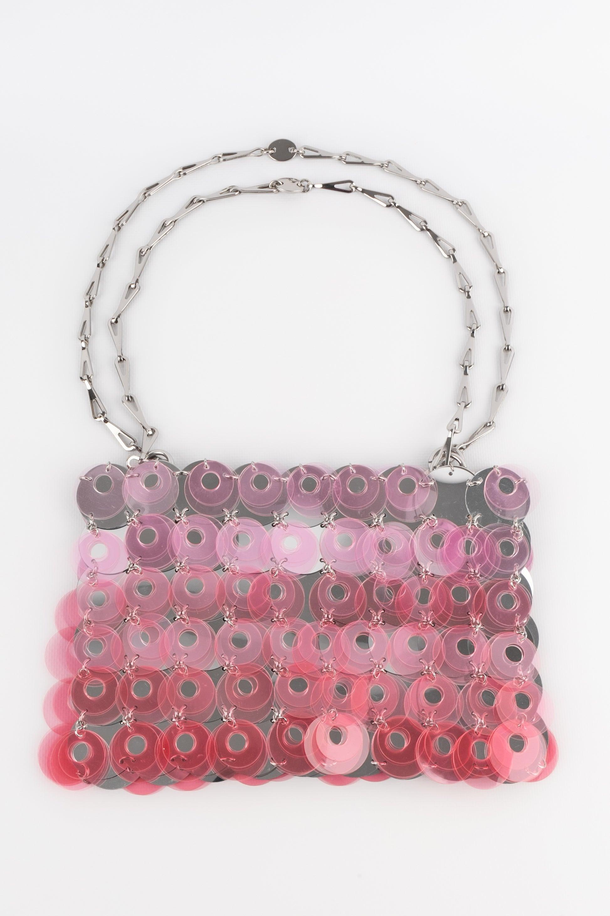 Beige Paco Rabanne Silvery and Transparent Pink Pastilles Bag, 2022