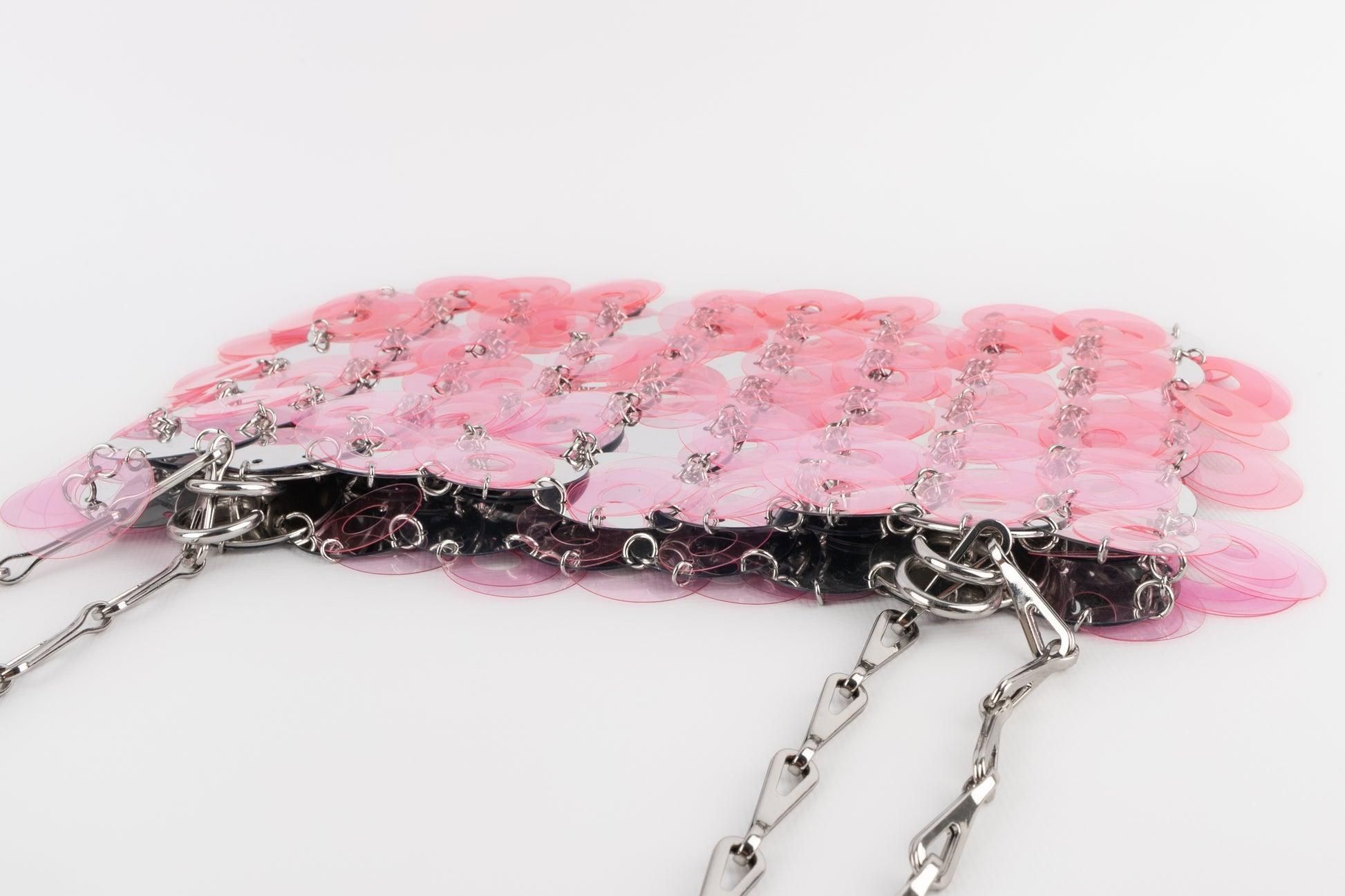 Paco Rabanne Silvery and Transparent Pink Pastilles Bag, 2022 In Excellent Condition In SAINT-OUEN-SUR-SEINE, FR