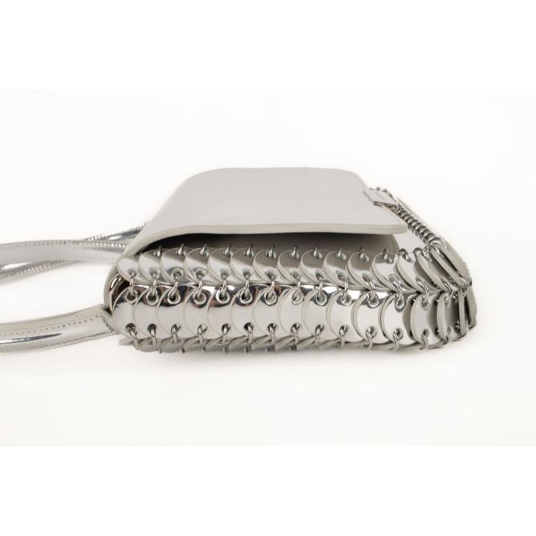 Paco Rabanne Silvery Leather Bag, 2019 In Good Condition For Sale In SAINT-OUEN-SUR-SEINE, FR