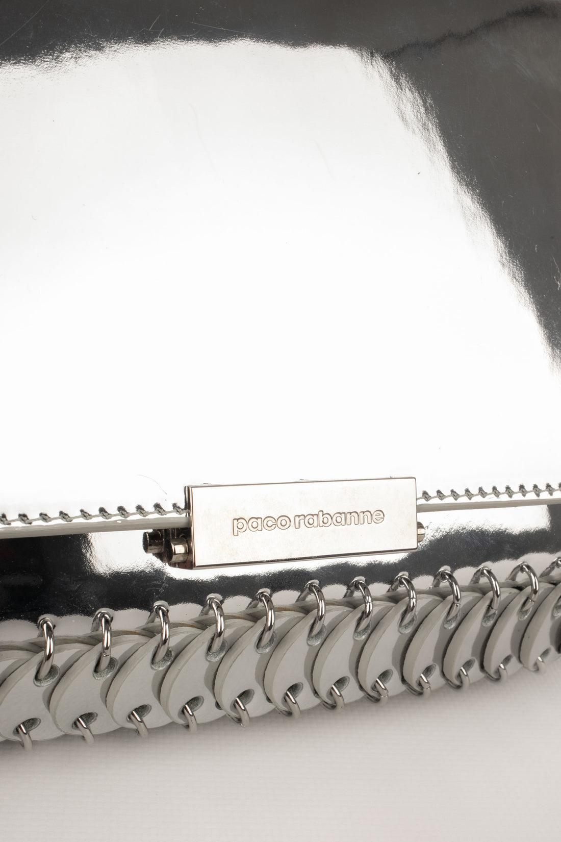 Women's Paco Rabanne Silvery Leather Bag, 2019 For Sale