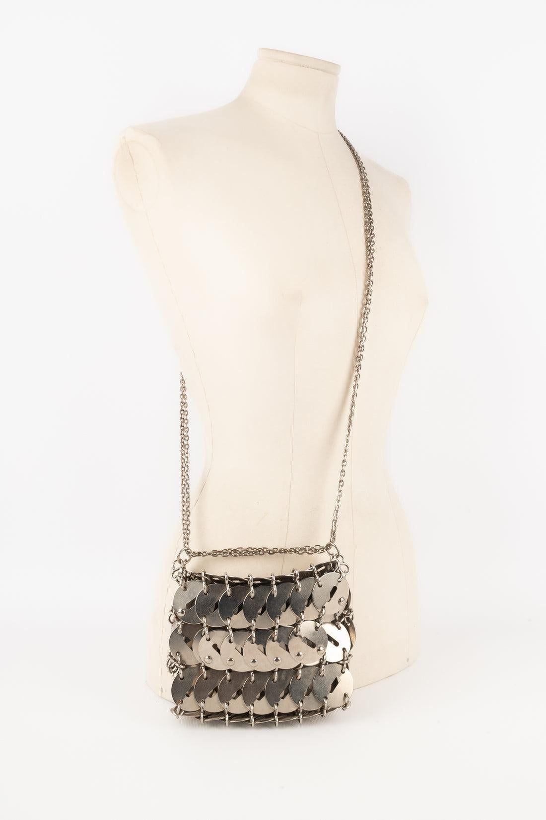 Brown Paco Rabanne Silvery Metal Bag, 1969