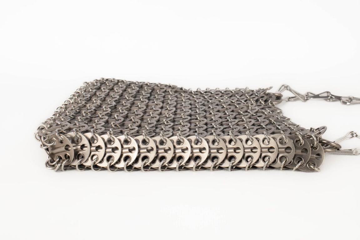 Paco Rabanne Silvery Metal Bag In Excellent Condition In SAINT-OUEN-SUR-SEINE, FR