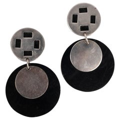 Paco Rabanne Silberne Metall-Ohrclips aus Metall