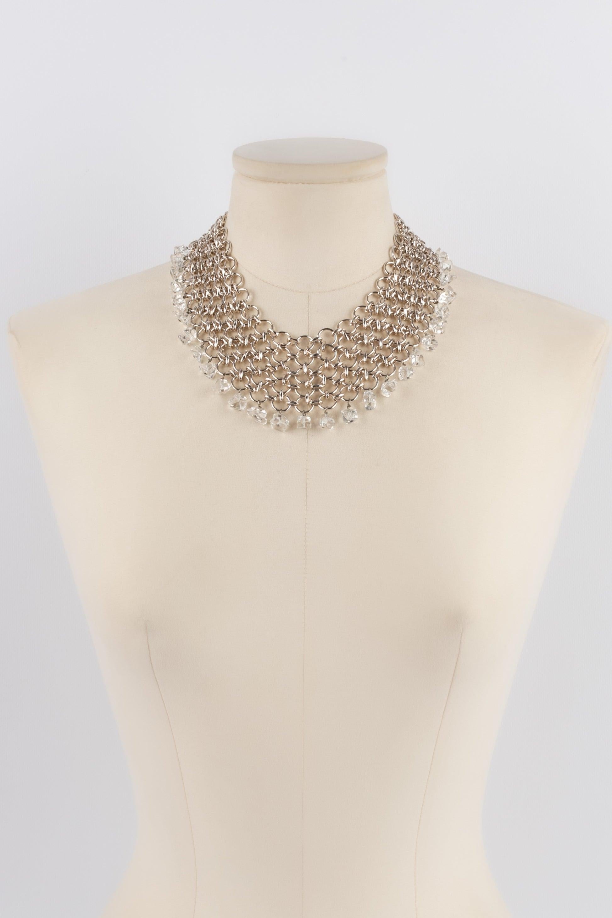 Paco Rabanne Silvery Metal Necklace, 2000s For Sale 1