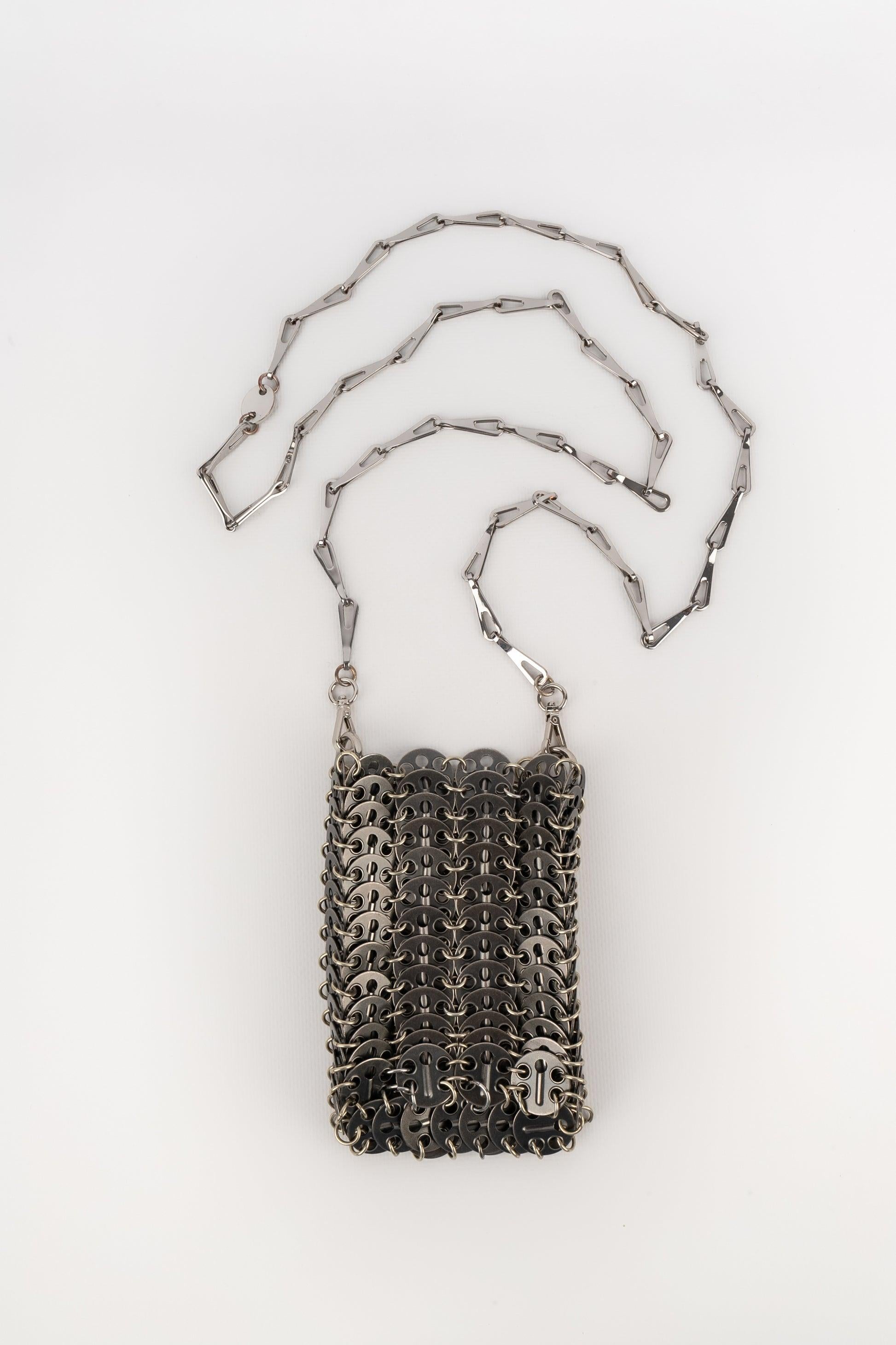 Women's Paco Rabanne Silvery Metallic Pastille Bag For Sale