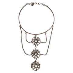 Paco Rabanne Silvery Necklace with Rhinestones