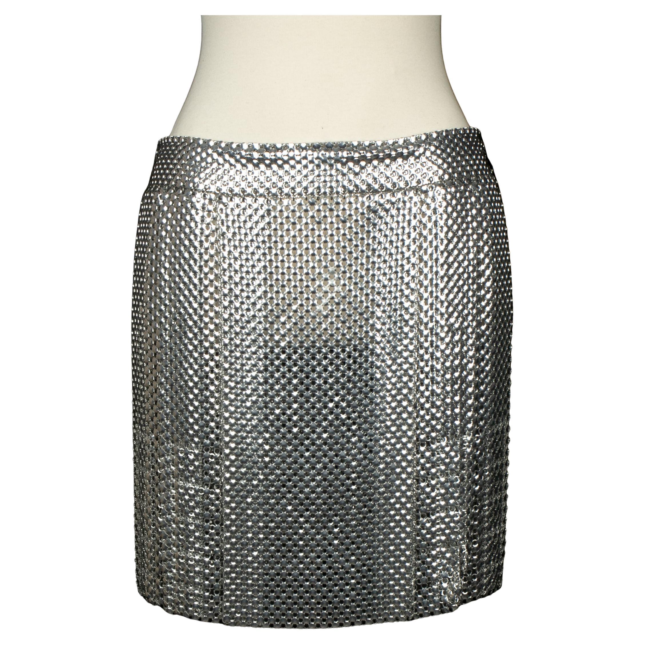 Paco Rabanne silvery skirt Fall 2013